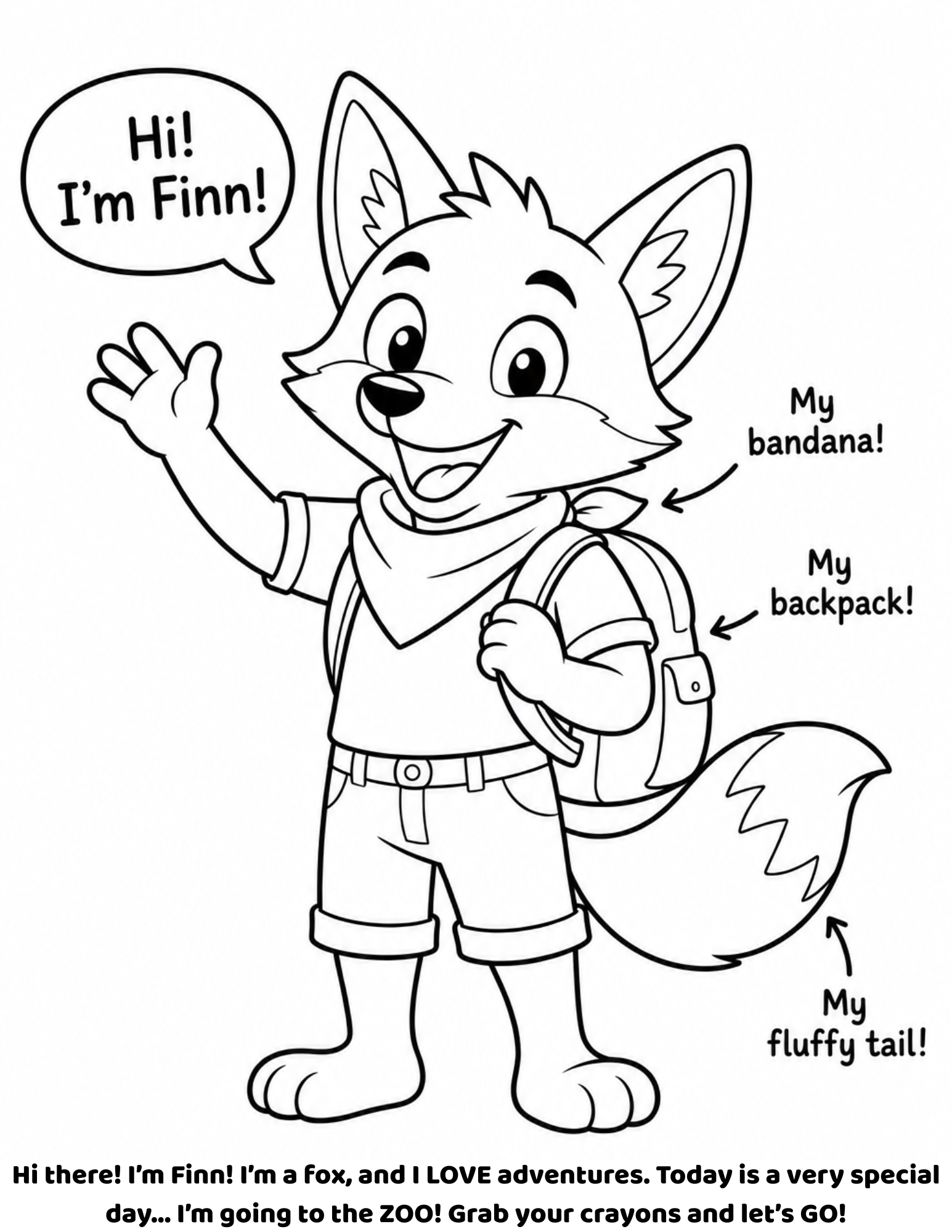 Meet Finn the Fox character page