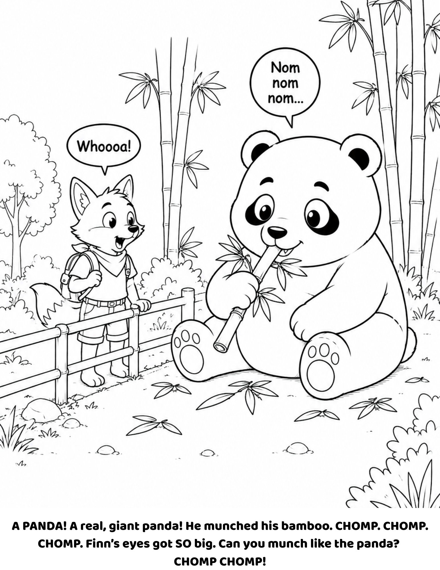Panda coloring page