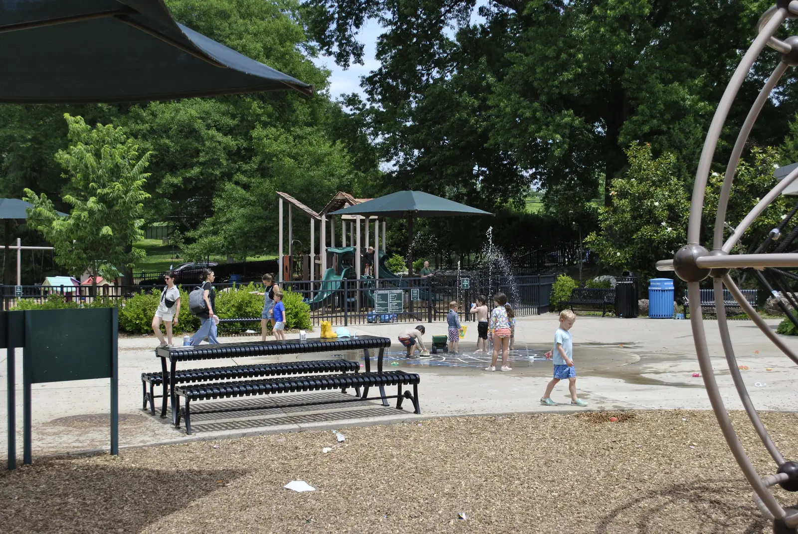 Kids playing in the sand at Turtle Park in Northwest DC