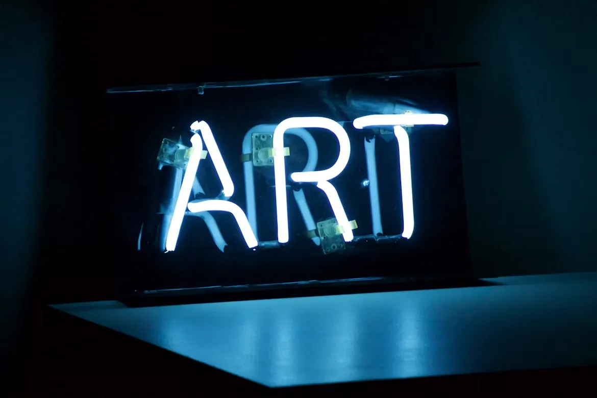 Paintbrushes and art supplies at a community arts festival