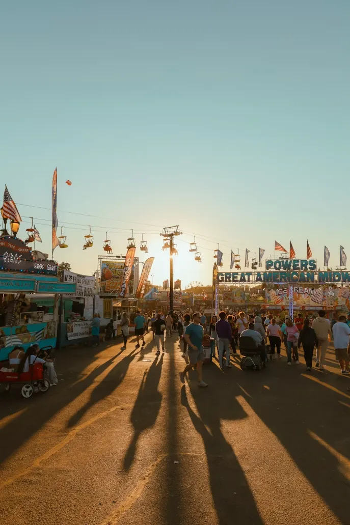 Carnival rides at the Howard County Fair