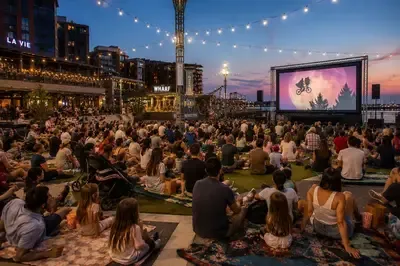 Roman Holiday playing at the free Sunset Cinema at The Wharf