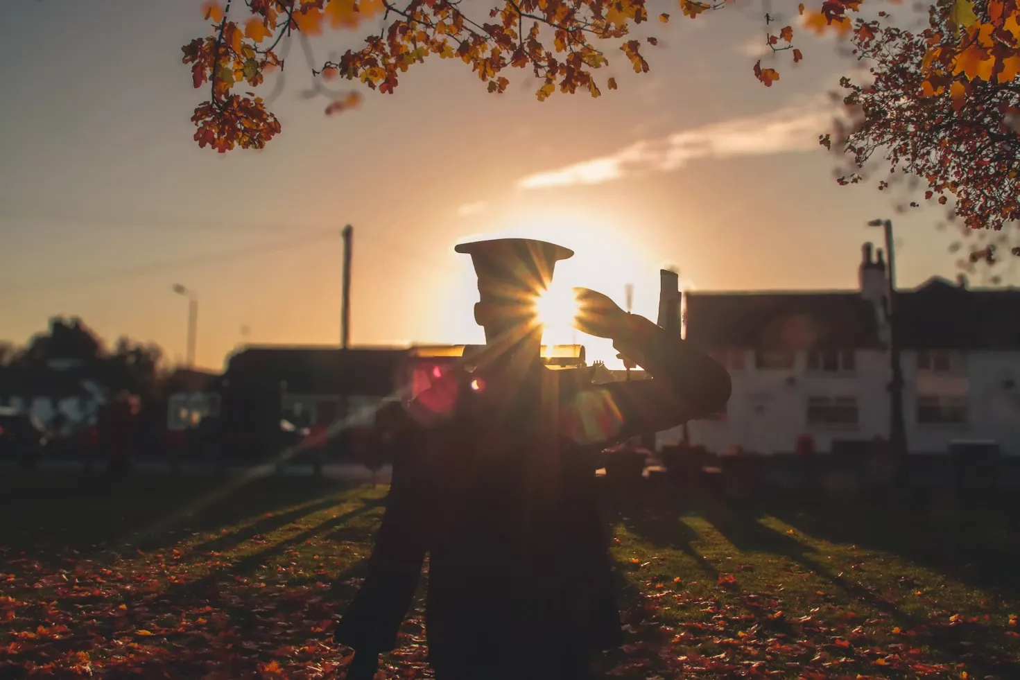 Marines performing the Sunset Parade at the Marine Corps War Memorial