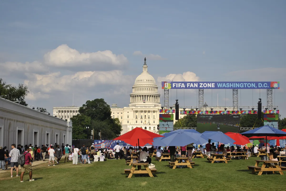 FIFA Fan Zone on the National Mall with kids