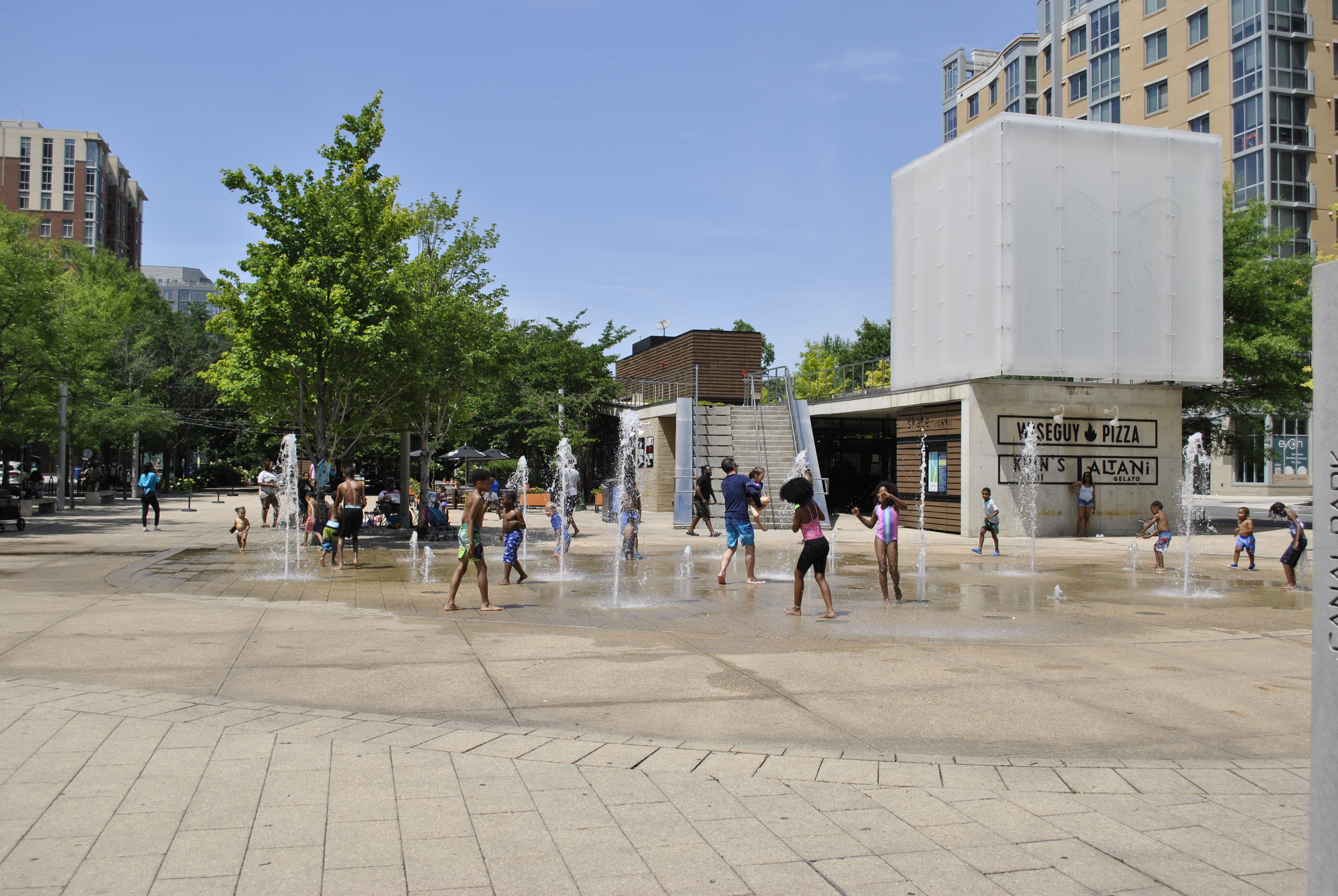 Canal Park splash pad in Navy Yard
