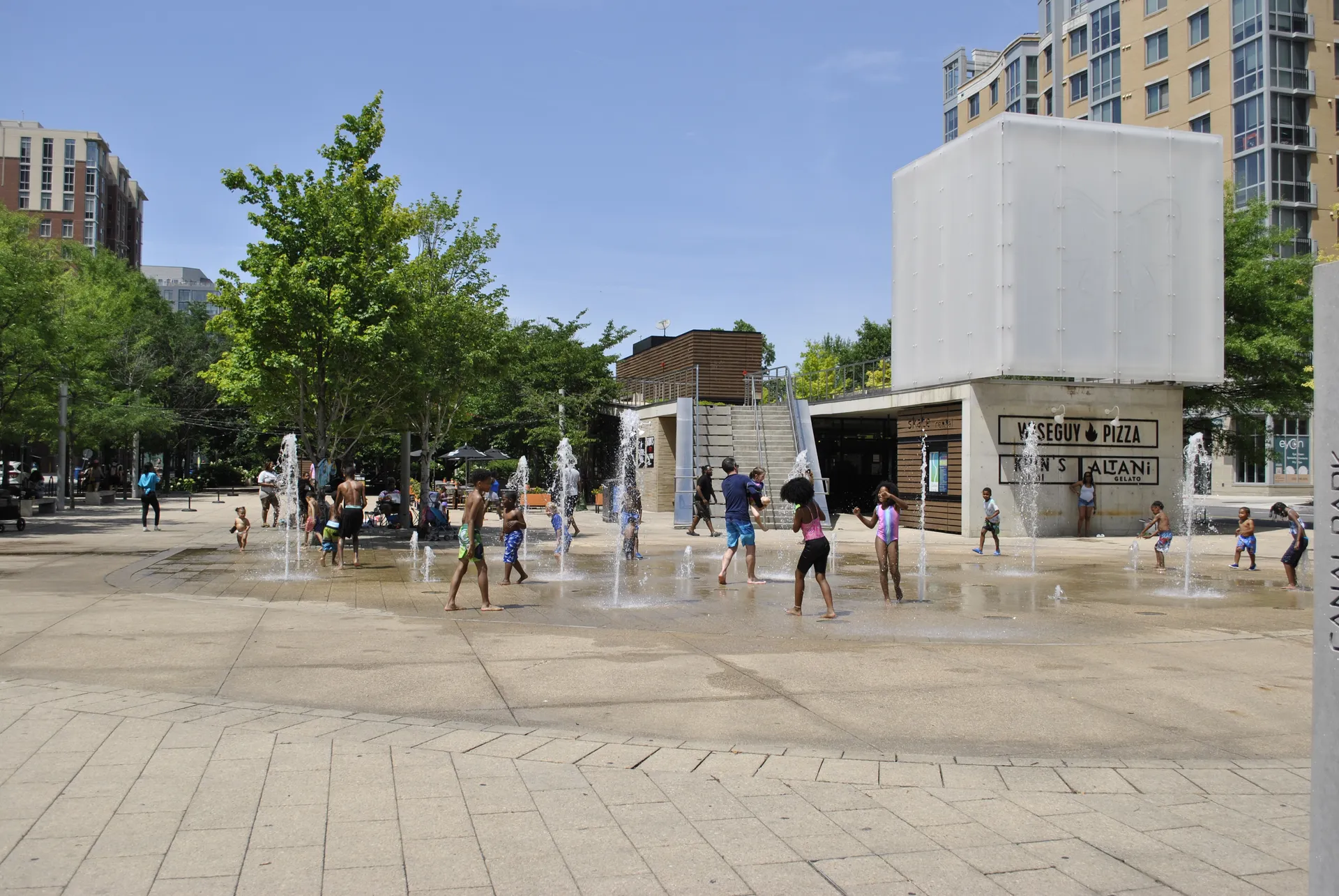 Canal Park splash pad in Navy Yard