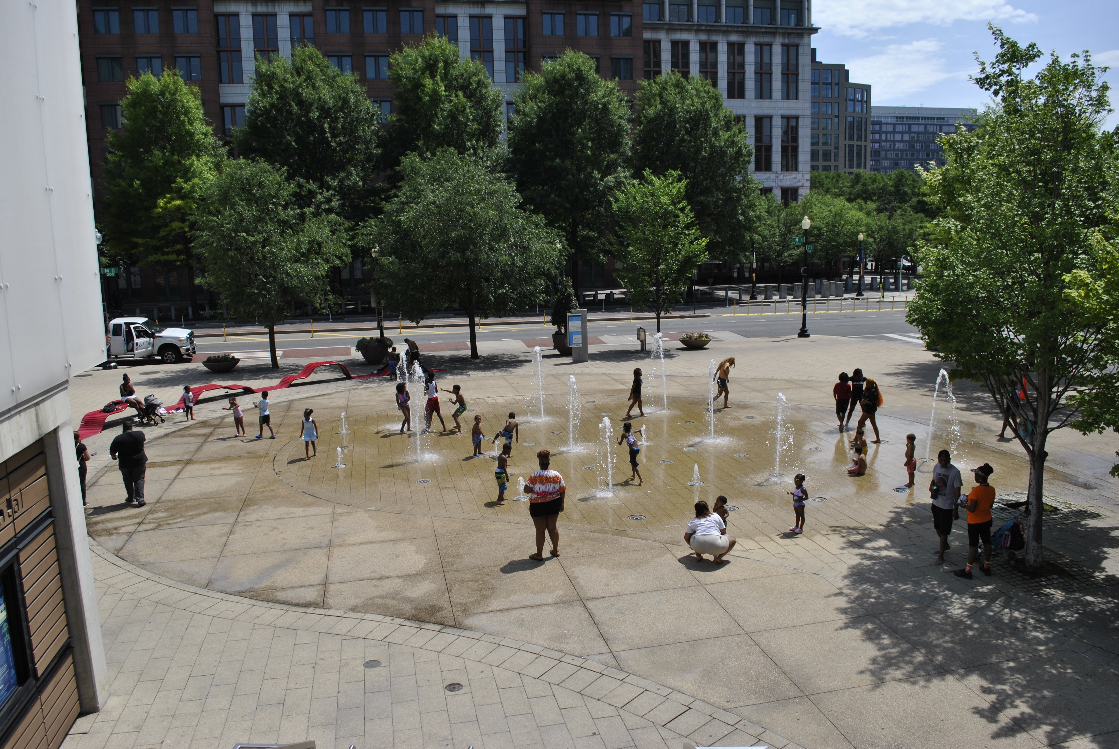 Canal Park splash pad in Washington DC