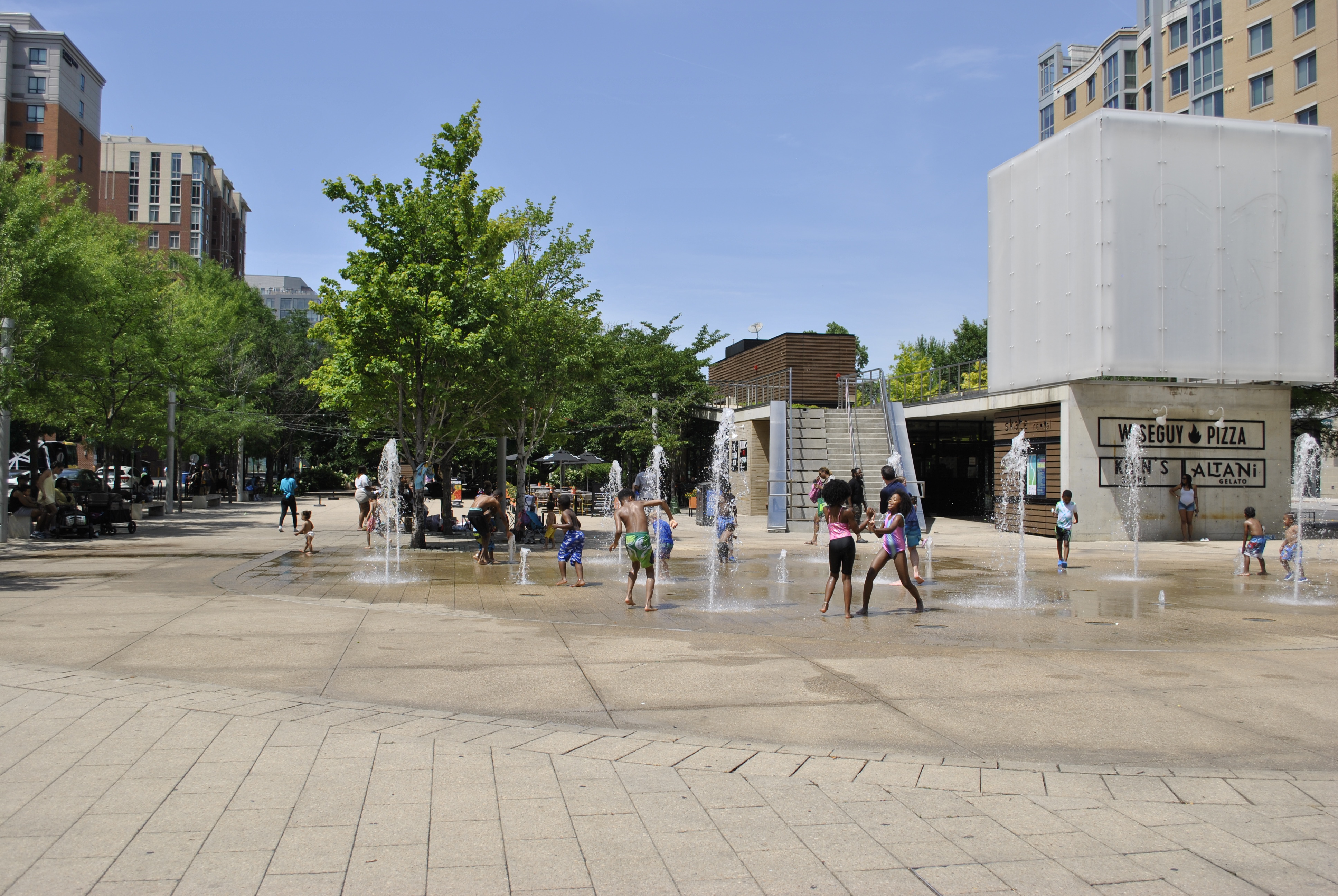 Canal Park splash pad in Washington DC
