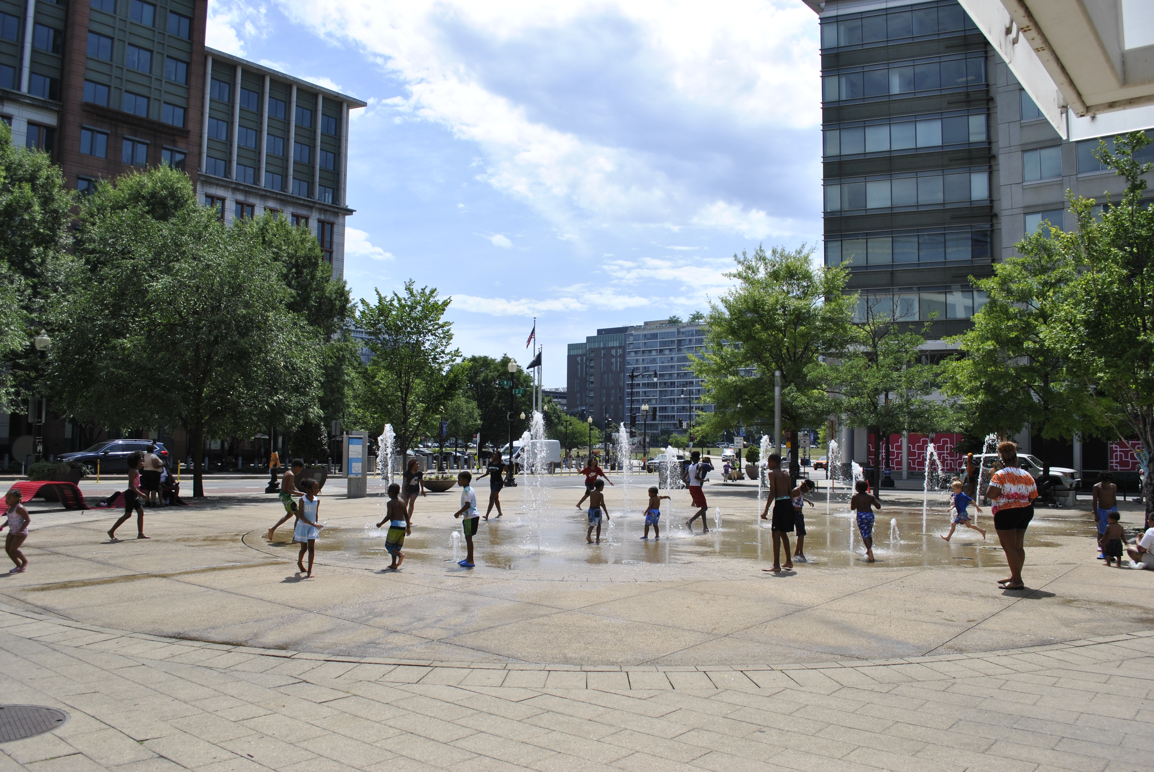 Canal Park splash pad in Washington DC
