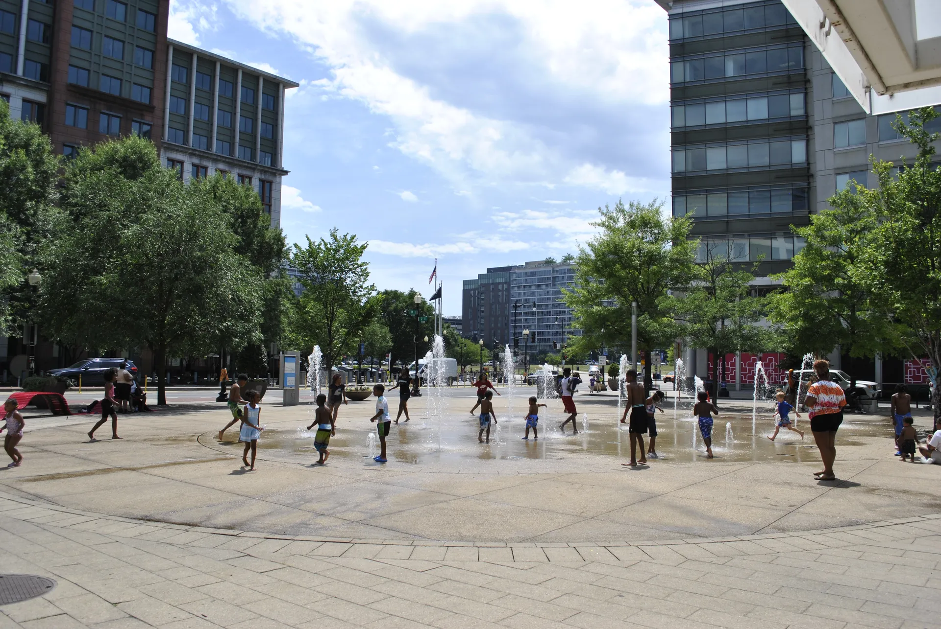 Canal Park splash pad in Washington DC