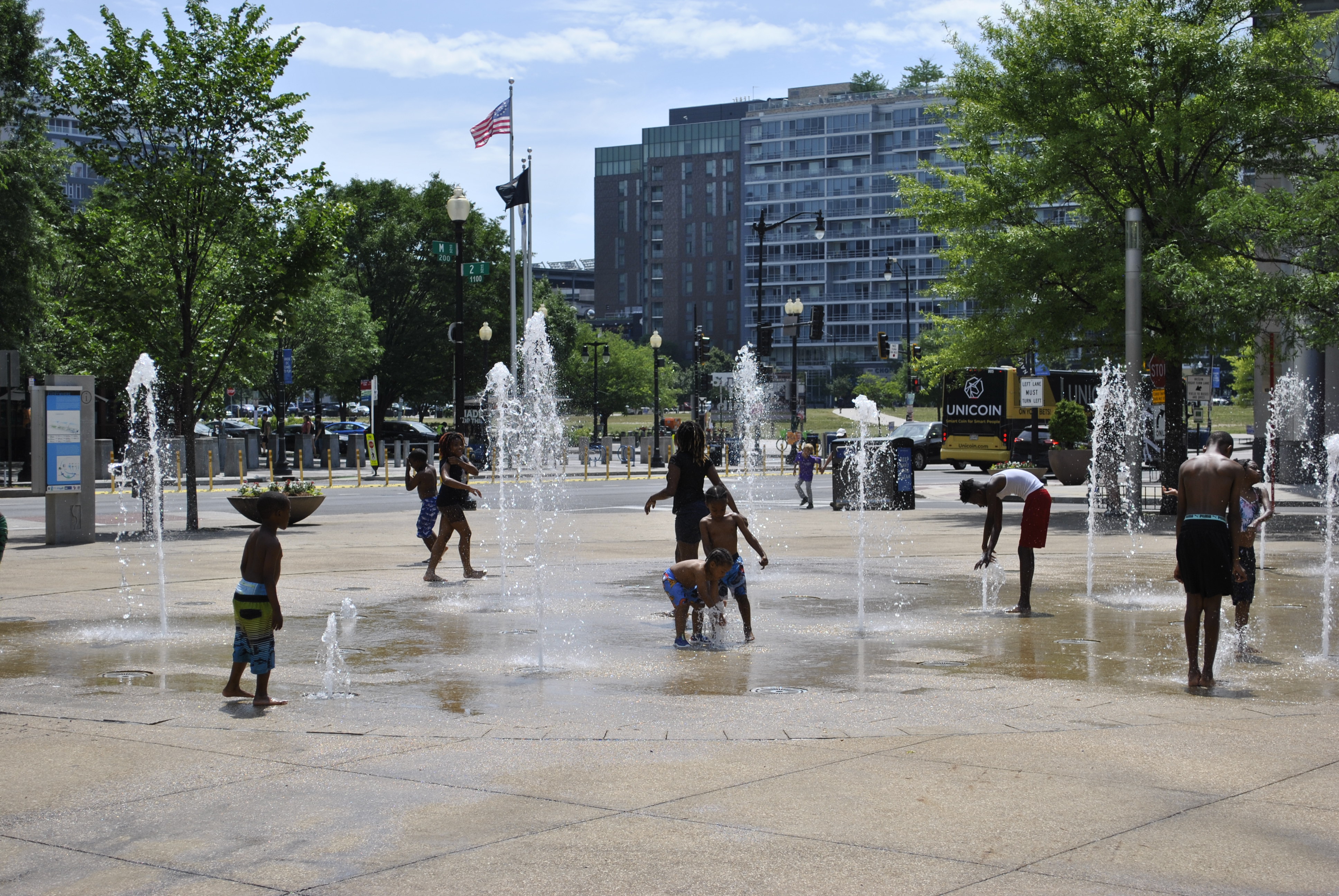 Canal Park splash pad in Washington DC