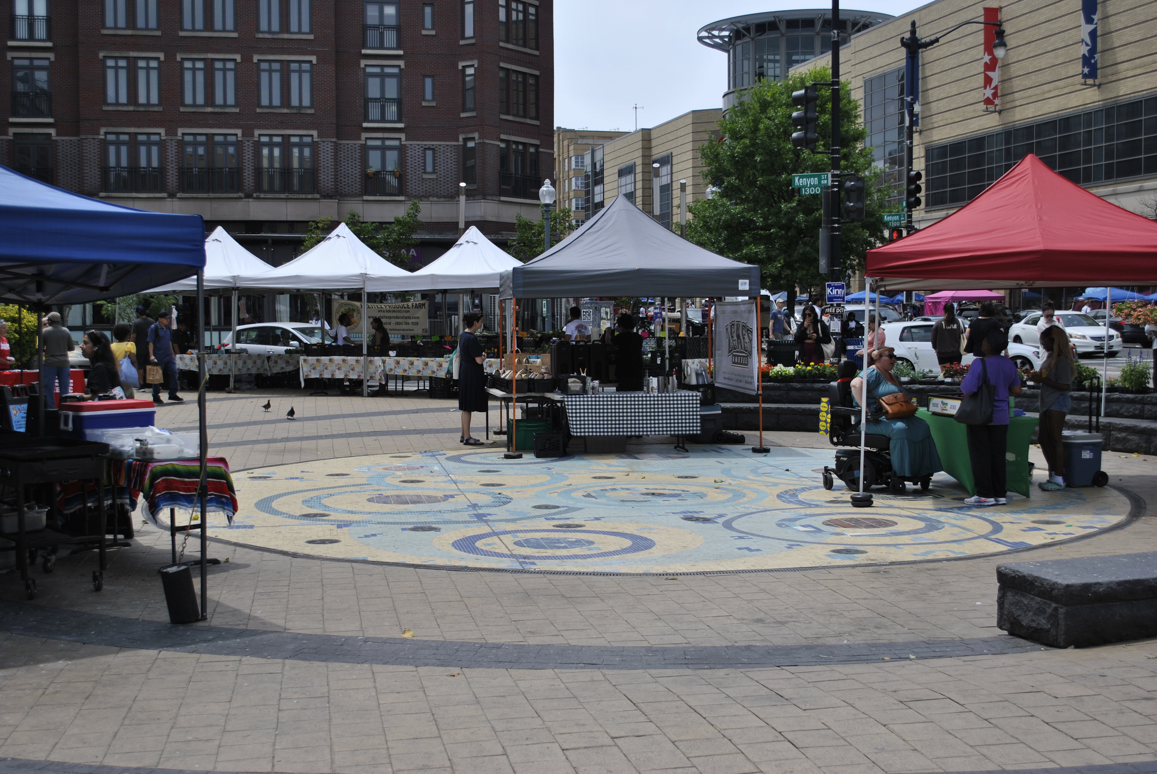 Columbia Heights Civic Plaza splash pad in Washington DC