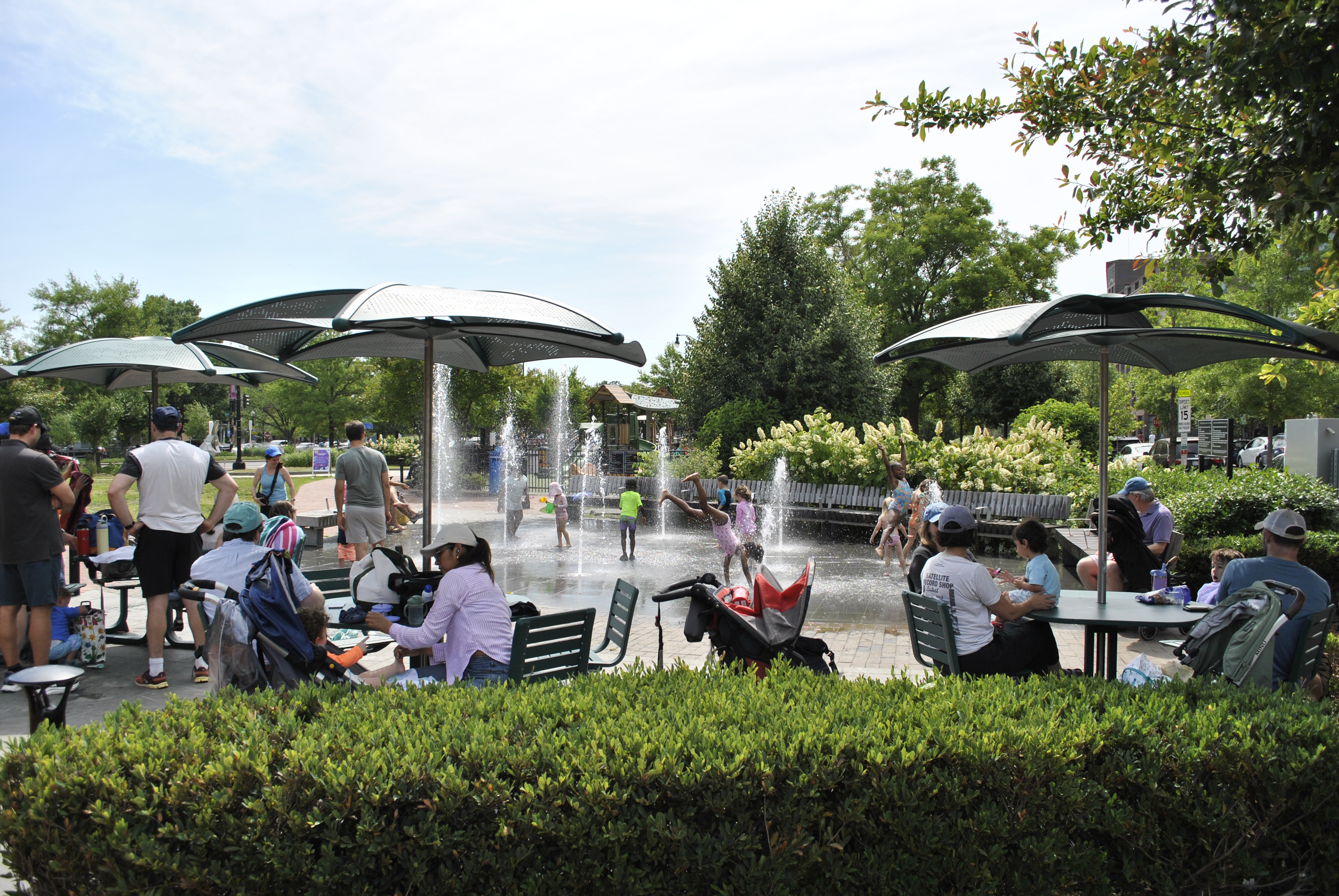 Eastern Market Metro Park splash pad in Washington DC