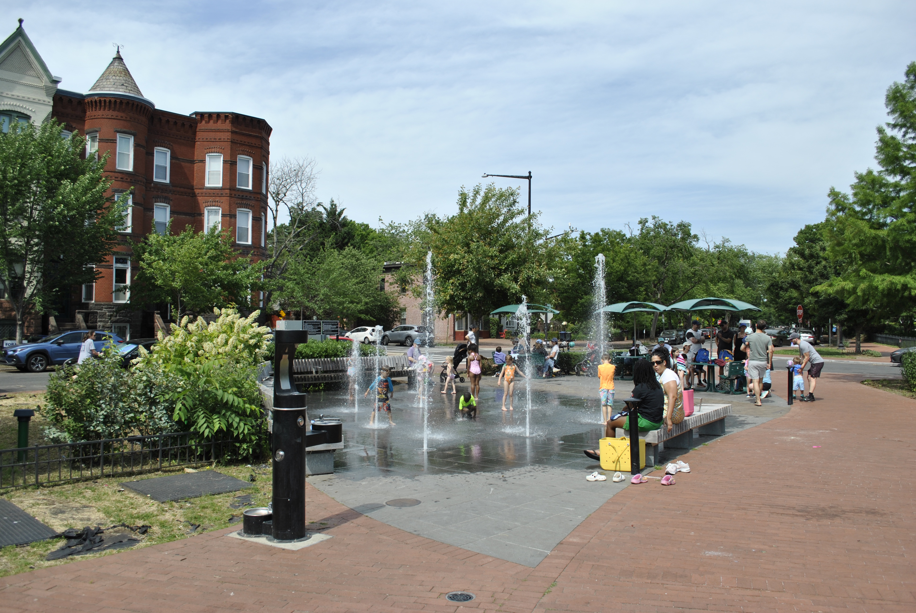 Eastern Market Metro Park splash pad in Washington DC