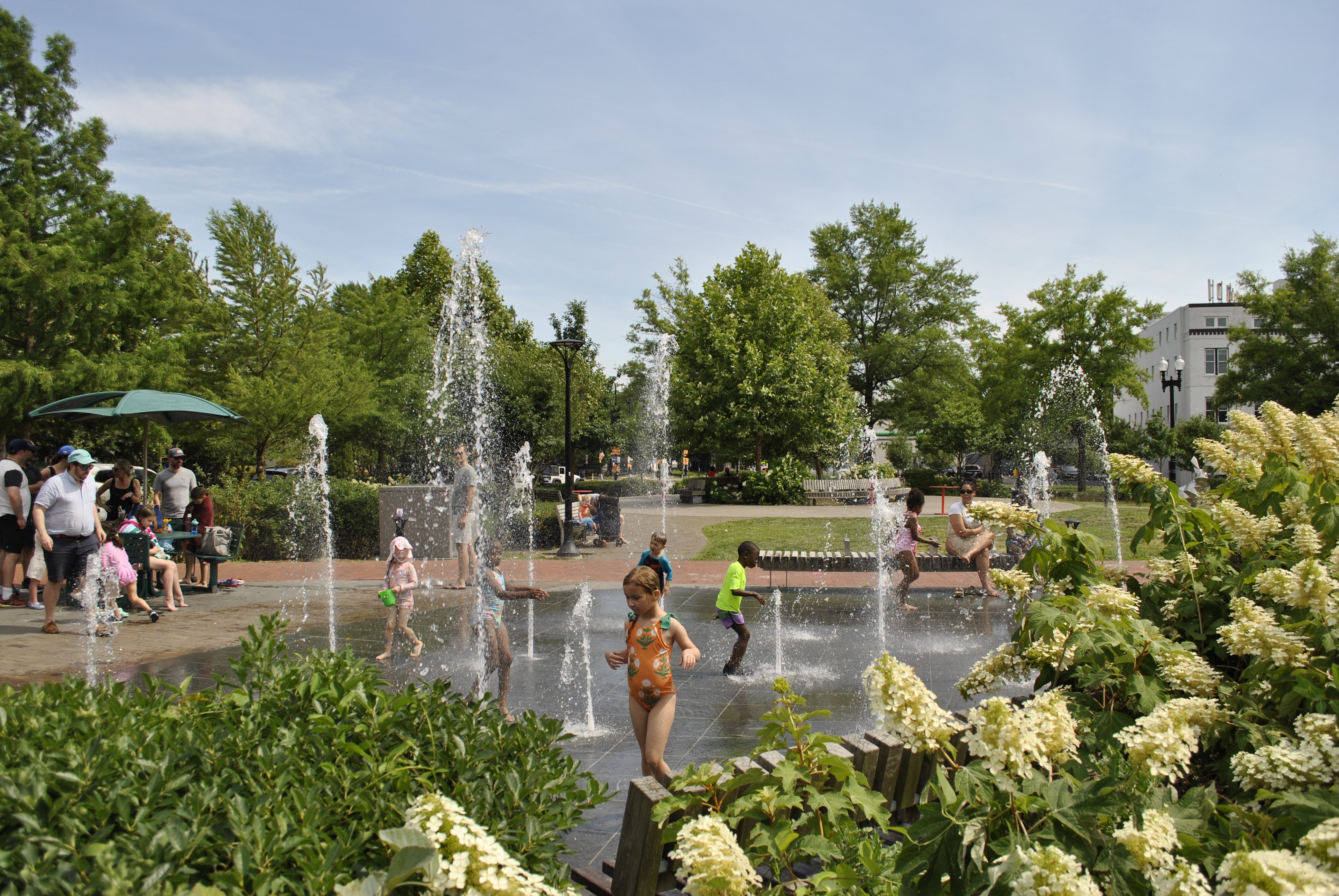 Eastern Market Metro Park splash pad in Washington DC