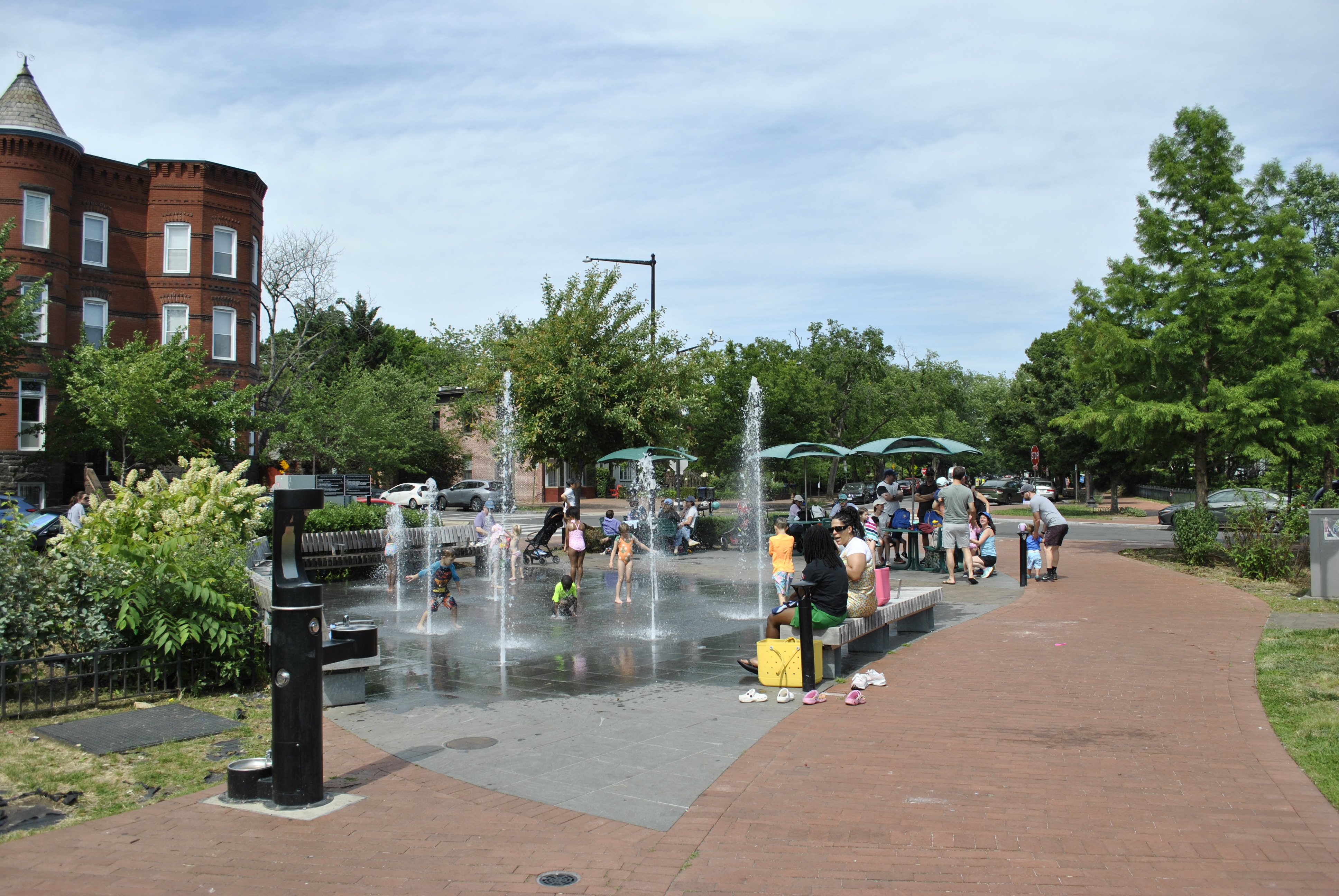 Eastern Market Metro Park splash pad in Washington DC