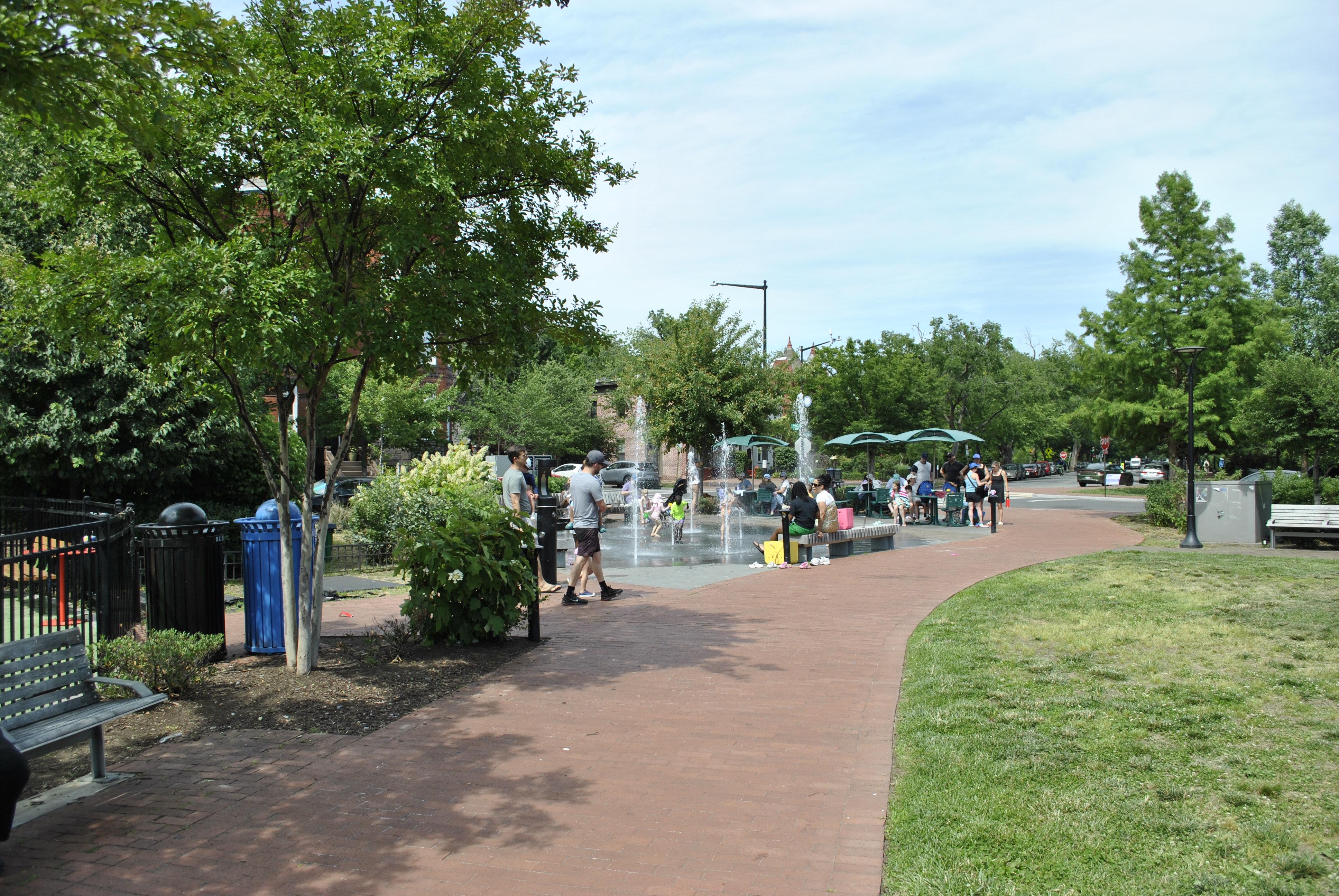 Eastern Market Metro Park splash pad in Washington DC