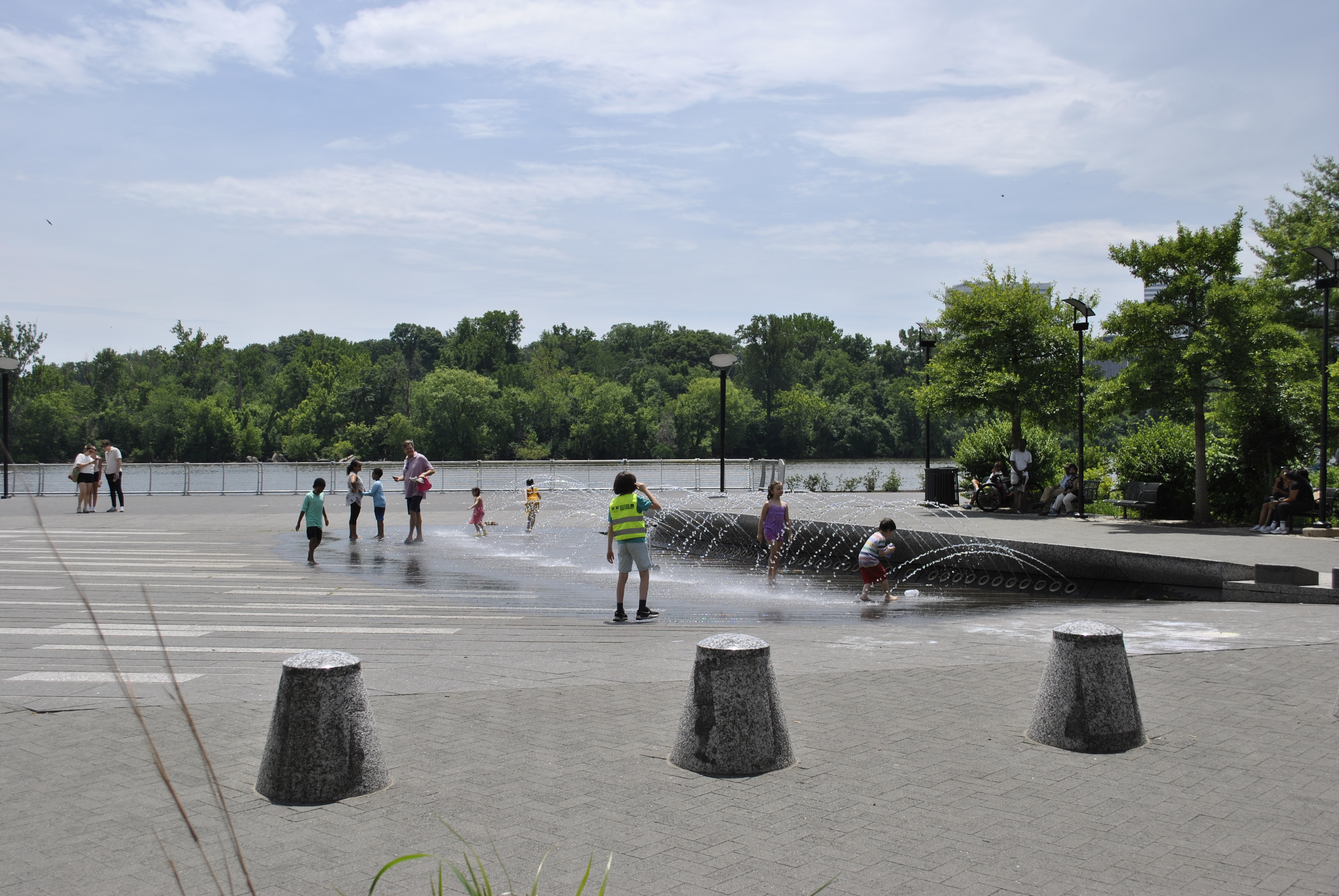 Georgetown Waterfront Park splash pad in Washington DC