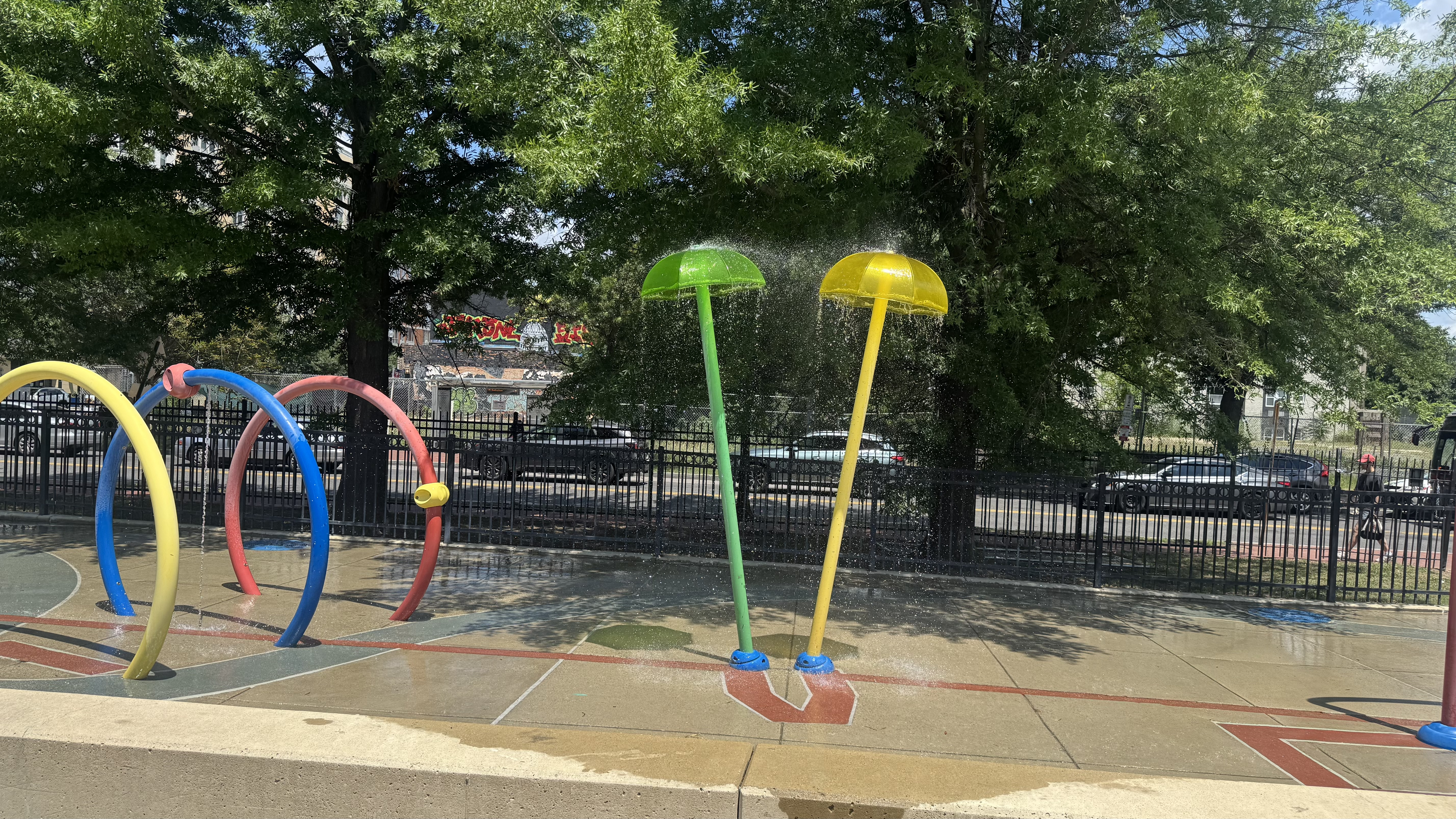 Kennedy Recreation Center splash pad in Washington DC