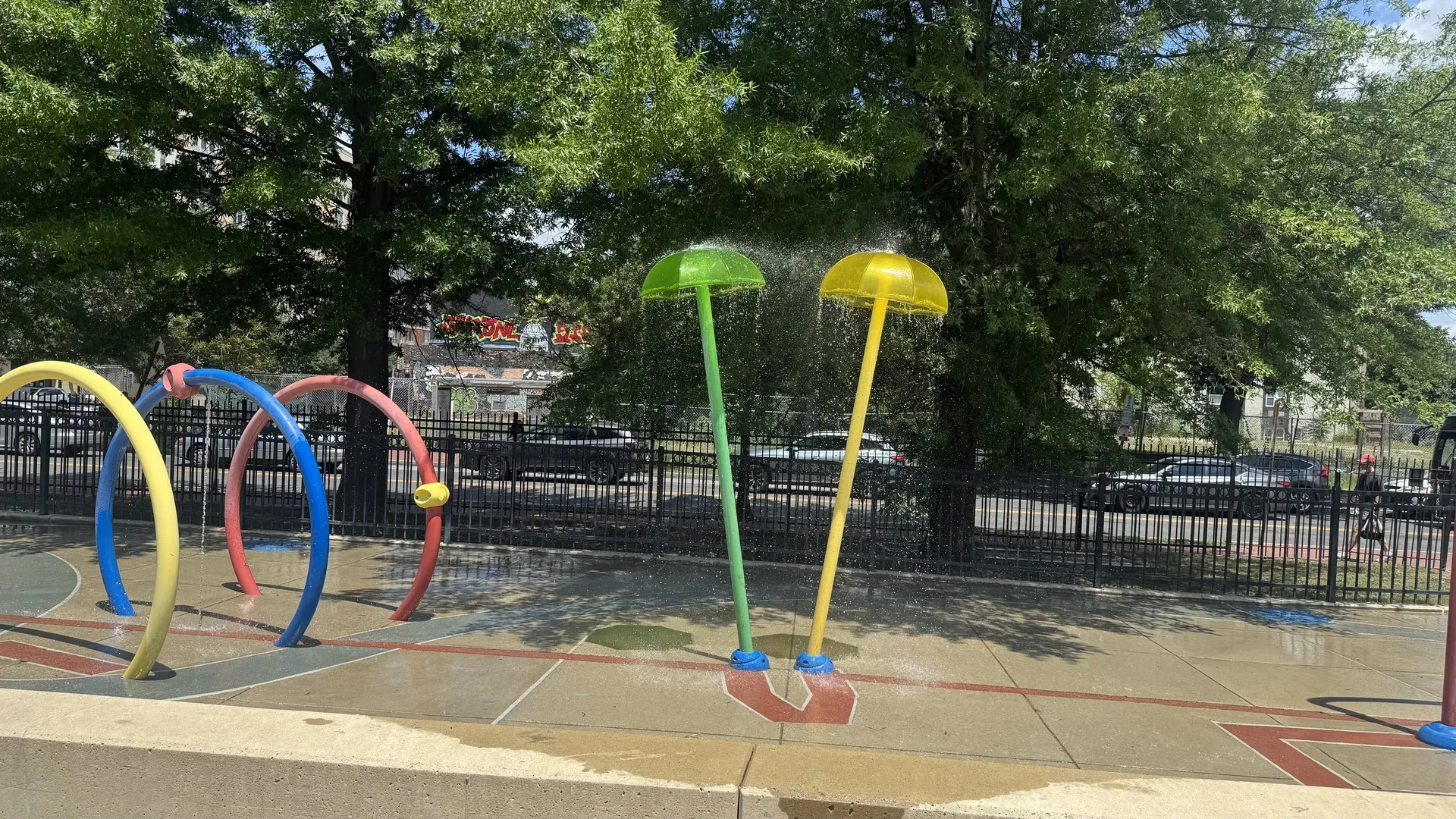 Kennedy Recreation Center splash pad in Washington DC