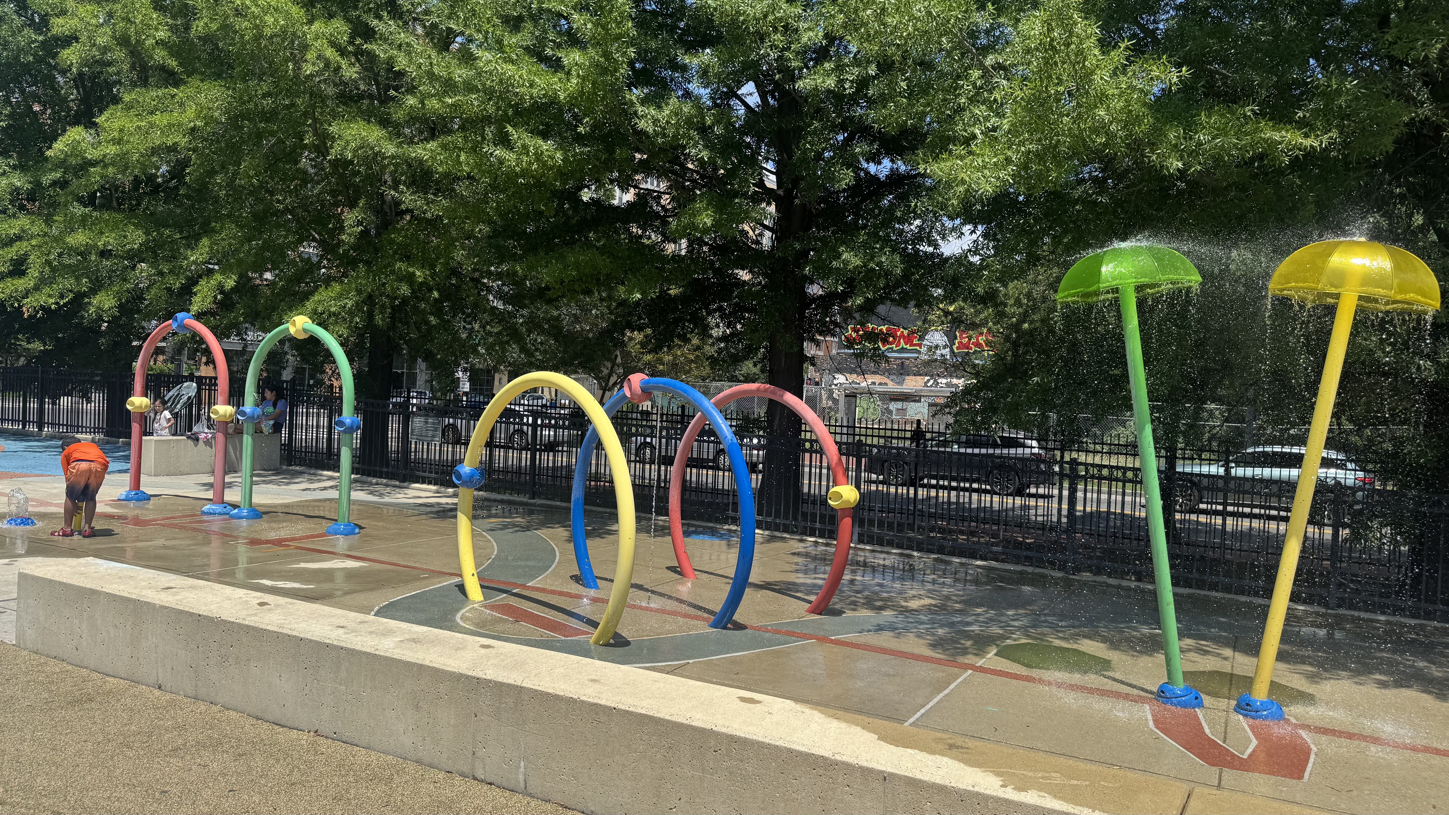 Kennedy Recreation Center splash pad in Washington DC