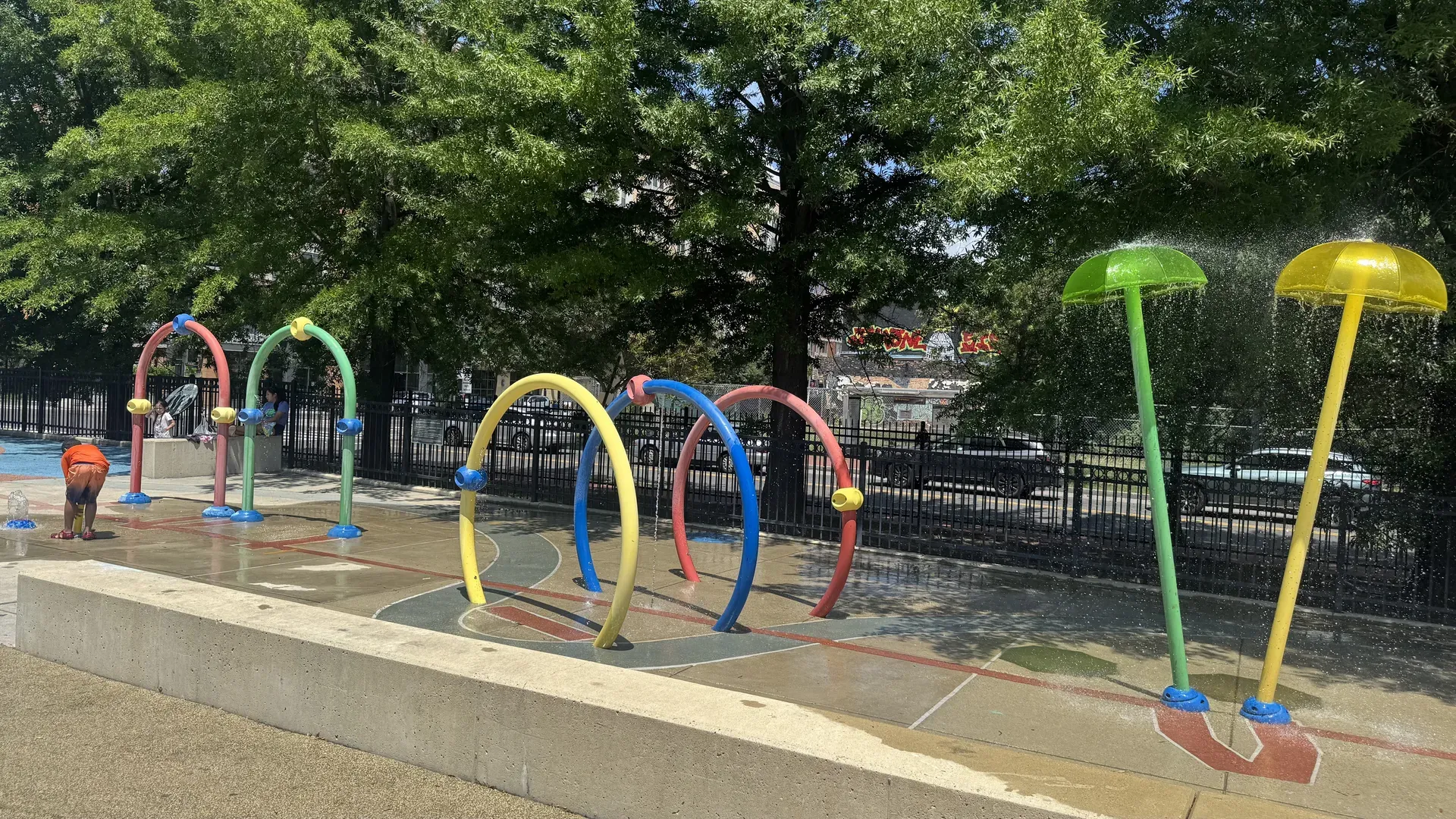 Kennedy Recreation Center splash pad in Washington DC