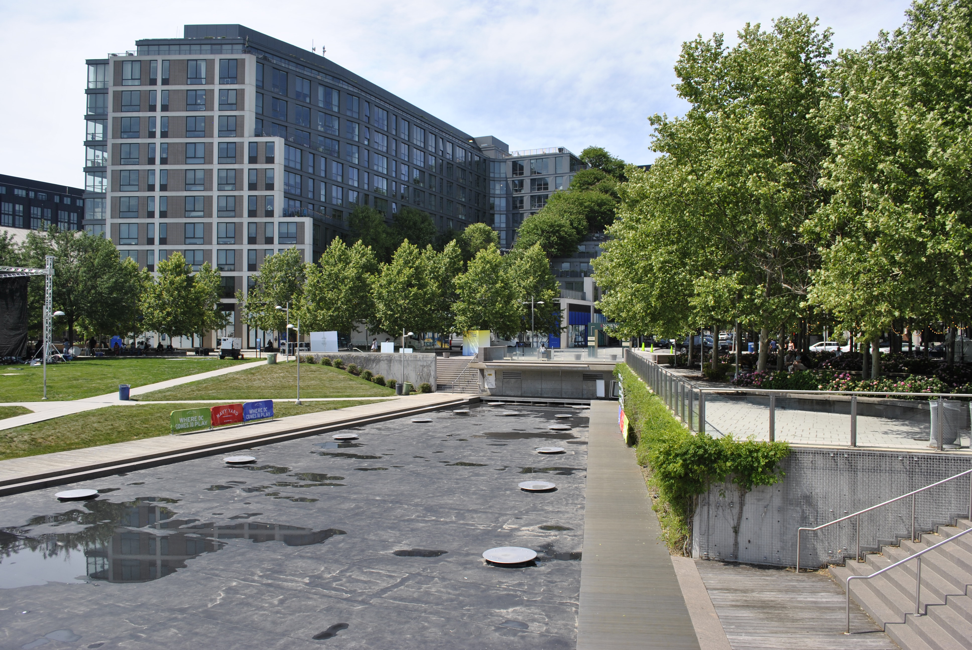 Yards Park water feature in Navy Yard