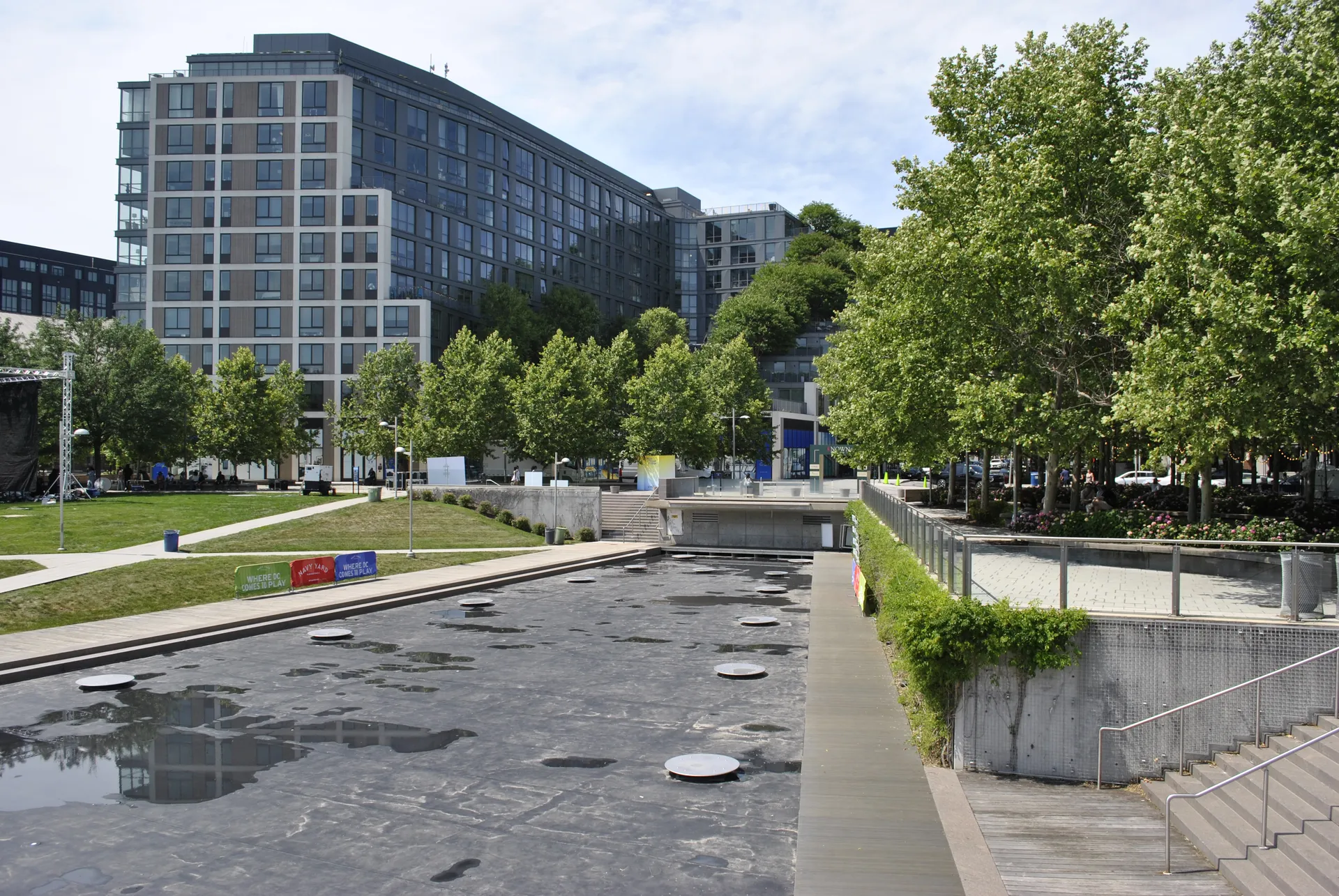 Yards Park water feature in Navy Yard